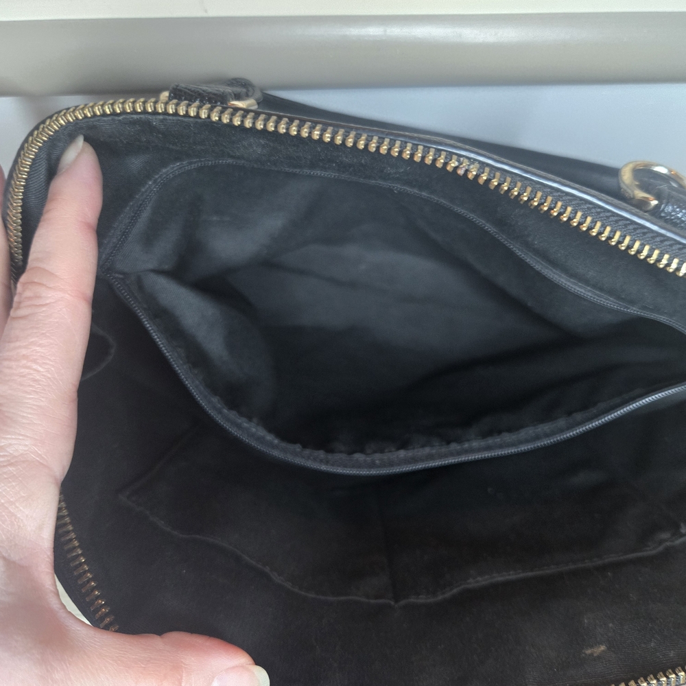 Coach Black Saffiano Dome Satchel Bag Purse Handbag - Picture 8 of 12